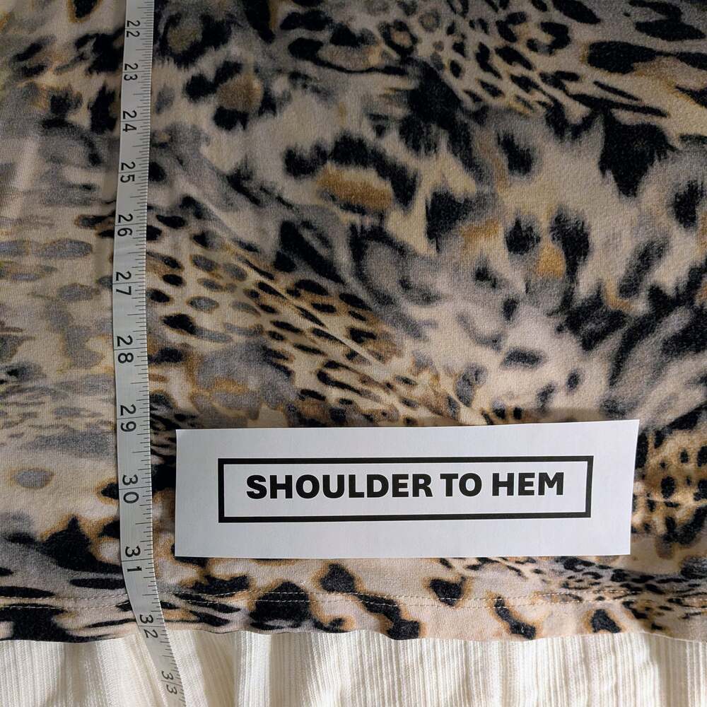 Karen Kane Women's Animal Print 3/4 Sleeve Asymmetrical Hem Tunic Top 2XL - Picture 5 of 5